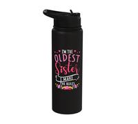 I'm The Oldest Sister I Make The Rules Family Stainless Steel Insulated Water Bottle