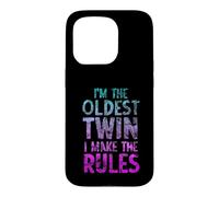 I'm The Oldest Twin I Make The Rules Brother Sister Funny Case for iPhone 15 Pro