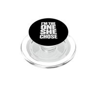 I'M THE ONE SHE CHOSE Bold Typography Statement PopSockets PopGrip for MagSafe