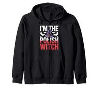 I'm The Polish Witch Poland Flag Easy Halloween Costume Zip Hoodie