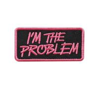 I'm The Problem Embroidered Patch Funny Sassy Girl Applique Embroidery Patches Humor Somebody's Problem Country Iron On Sew On Patches for Clothes Backpacks Hats Gifts for Women Girls 3x1.4 Inches