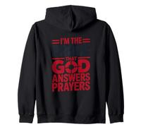 I'm The Proof God Answers Prayers Christian Faith Zip Hoodie