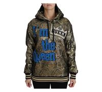 Im The Queen Jaquard Gold Sweatshirt Hoodie XS