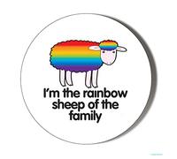 I'M THE RAINBOW SHEEP OF THE FAMILY 38mm Round Fridge Magnet