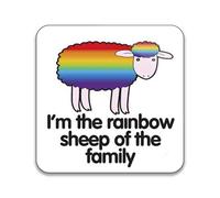 I'm The Rainbow Sheep of The Family Gay Pride - Pack of 10 Square Stickers - 55mm x 55mm