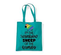 I'm the rainbow sheep of the family (style three) LGBT pride statement tote shopping bag