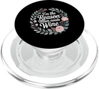 I'm The Reason Mom Needs Wine Parenting Humor Chaos - PopSockets PopGrip for MagSafe