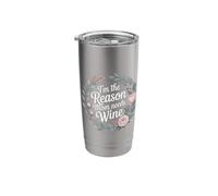I'm The Reason Mom Needs Wine Parenting Humor Chaos - Stainless Steel Insulated Tumbler
