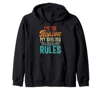 I'm The Reason My Sibling Has Rules Vintage Matching Sibling Zip Hoodie
