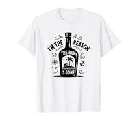Im The Reason The Rum is Gone Funny Drinking Quote T-Shirt, Men, White, 6XL