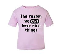 I'm The Reason we Can't Have Nice Things Statement [BBY5] Short Sleeve Cotton Toddler t Shirt, 2-3 Years, Pastel Pink