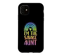 I'm The Savage Aunt Boho Rainbow Heart Aesthetic Case for iPhone 11