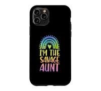 I'm The Savage Aunt Boho Rainbow Heart Aesthetic Case for iPhone 11 Pro