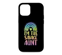 I'm The Savage Aunt Boho Rainbow Heart Aesthetic Case for iPhone 12/12 Pro