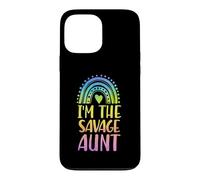 I'm The Savage Aunt Boho Rainbow Heart Aesthetic Case for iPhone 13 Pro Max