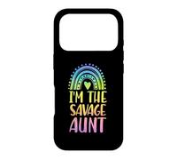 I'm The Savage Aunt Boho Rainbow Heart Aesthetic Case for iPhone 17 Pro