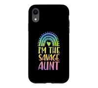 I'm The Savage Aunt Boho Rainbow Heart Aesthetic Case for iPhone XR