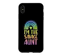 I'm The Savage Aunt Boho Rainbow Heart Aesthetic Case for iPhone XS Max