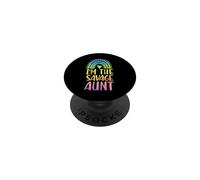 I'm The Savage Aunt Boho Rainbow Heart Aesthetic PopSockets Adhesive PopGrip