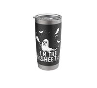 I'm The Sheet Cute Halloween Saying Ghost Pun Stainless Steel Insulated Tumbler
