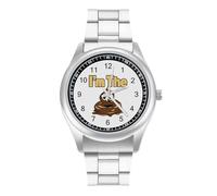 I'm The Shit Personalized Quartz Watch Stainless Steel Wrist Watches with Arabic Numerals for Men Women