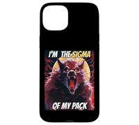 I'm The Sigma of My Pack Funny Wolf Meme Cool Werewolf Case for iPhone 15 Plus