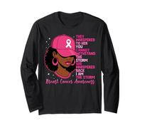 I'm The Storm Black Women Breast Cancer Survivor Pink Ribbon Long Sleeve T-Shirt