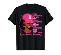 I'm The Storm Black Women Breast Cancer Survivor Pink Ribbon T-Shirt
