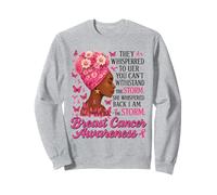 I'm The Storm Boxing Warrior Afro Women Breast Cancer Sweatshirt