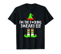 I'm The Sweary Elf Swearing Matching Funny Christmas Family T-Shirt