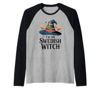 I'm The Swedish Witch Sweden Flag Easy Halloween Costume Raglan Baseball Tee