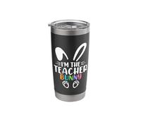 I'm The Teacher Bunny Happy Easter Day Teacher Stainless Steel Insulated Tumbler