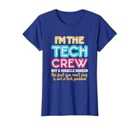 I'm The Tech Crew Not A Miracle Worker: Sound Tech Fun Shirt T-Shirt, Women, Royal Blue, 3X-Large