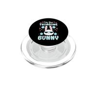 I'm The Trombone Bunny Floral Matching Family Easter Rabbit PopSockets PopGrip for MagSafe