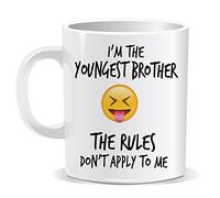I'm The Youngest Brother Rules Don't Apply On Me Sarcastic Humour Novelty Funny Birthday Gift Office Men Women Tea Coffee Perfect Mugs®