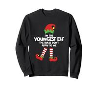 I'm The Youngest Elf Rules Don't Apply To Me Christmas Party Sweatshirt