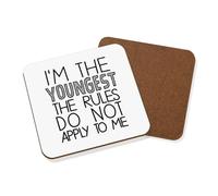 I'm The Youngest The Rules Do Not Apply to Me Coaster Drinks Mat