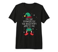 I'm The Youngest The Rules Don't Apply to Me Elf Christmas Premium T-Shirt