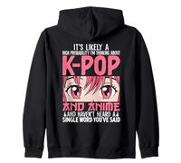 I'm Thinking About Kpop Funny Anime Otaku Kpop Music Lovers Zip Hoodie