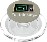 I'm Thinking Basic 80's Computer Screen Retro Tech Funny PopSockets PopGrip for MagSafe