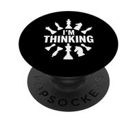 I'm Thinking Chess Pieces Chess Player Lover PopSockets Adhesive PopGrip