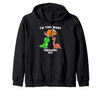 I'm This Many Dinosaurs Old - 3rd Birthday 3 Years Gift Zip Hoodie