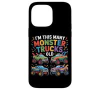 I'm This Many Monster Car Trucks Old Years Boy 4th Birthday Case for iPhone 14 Pro Max
