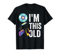 I'm This Old 2000's Vintage Two-Thousands Retro 00s Value Graphic T-Shirt, Men, Black, S