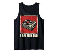 I'm This Old Classic Nostalgia 90s 80s Vinyl Collector Gen X Tank Top