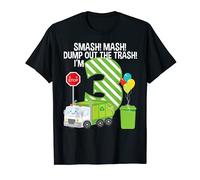 I'm Three 3 Year Old 3rd Birthday Boy Garbage Truck Toddler T-Shirt