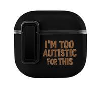I'm Too Autistic for This Autisms Awareness Hard Shell Case Skin Accessories Cover with Secure Lock Clip Compatible with AirPods 4