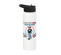 IM Too Busy Living to Explain Myself Trans Pride Stainless Steel Insulated Water Bottle