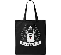 I'm Too Old For This Sheet Pirate Skull Ghost Logo Natural Ecological Cotton Tote Bag Black
