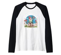 I'm Totally Gnome-Mal Fun Snail Ride Raglan Baseball Tee